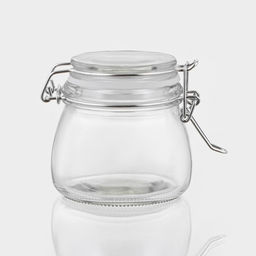 Банка для сыпучих продуктов Оптима, 100 мл, 97.27.5 см, с бугельным замком, стекло, прозрачная