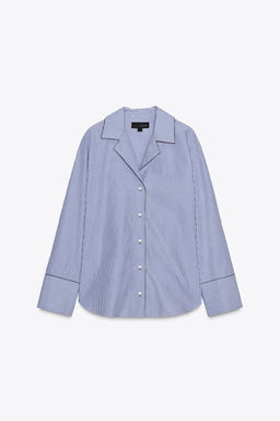 ZW COLLECTION CONTRAST TRIM SHIRT - Zara фото 9