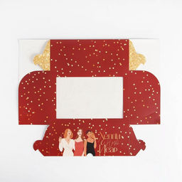 Цена за 5 шт. Коробка для капкейков новогодняя Happy New Year 17×25×10 см