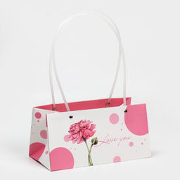 Пакет влагостойкий для цветов Love you, 24 х 12 х 12 см