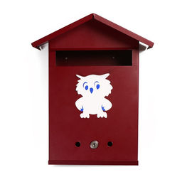 Ящик почтовый с замком, вертикальный, Домик, вишнёвый - Simaland фото 6