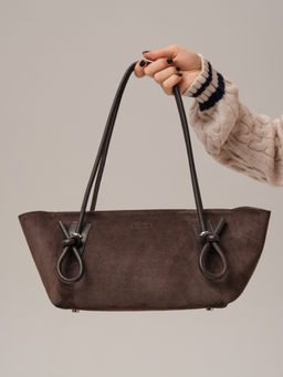 Замшевая сумка Linda DBR 31340 темно-коричневый  фото 5