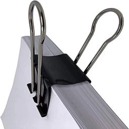 Зажим для бумаг черный 60 мм большой 20×6×4.5 см в пакете