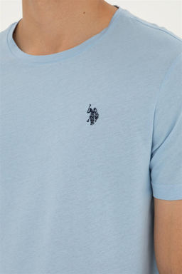 Мужская голубая базовая футболка Неожиданная скидка в корзине - U.s. polo assn фото 7