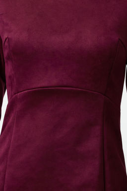 Trendyolmilla Bordo Duz Kesim Mini Dokuma Elbise TWOAW25EL00478  фото 3