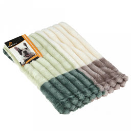 Подстилка-плед для животных 50х70см Эвкалипт, велсофт Orrizonte Print набивной, тиснение полоса, полиэстер 100%, плотность 270г/м2, упаковка пакет ПП 35х45см, т.м. Pet toys (Россия)