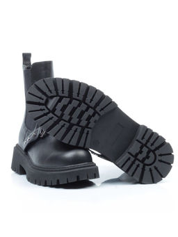 01-5272-1 BLACK Ботинки демисезонные женские (искусственная кожа, байка)