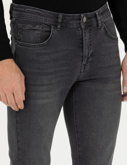 Antrasit Slim Fit Jean Pantolon