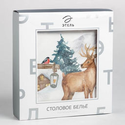 Скатерть Этель Forest animals d=215 +/- 3см с ГМВО, 100%хл, саржа 190 гр/м2  фото 7