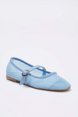 Trendyol Shoes Beyaz Fileli Yuvarlak Burun Mary Jane Kad?n Babet TAKSS24BE00000 - Trendyolmilla фото 19
