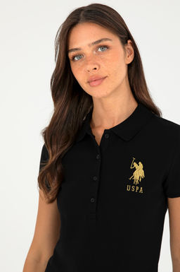 Женская черная базовая футболка - U.s. polo assn фото 2