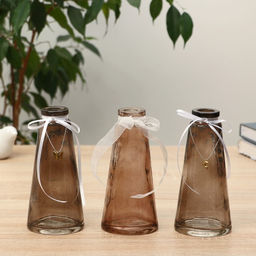 Ваза «Волшебные мгновения», дымка, 210 мл, d=3.5 см, 7.5(дно)×15 см, стекло, МИКС