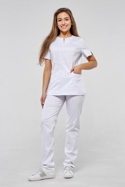 Костюм хирургический 185 CVC. Цвет: белый