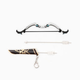 Макет оружия Сувенирный лук Геншин, подвесной, брелок, 26 см, чёрный - Simaland фото 2