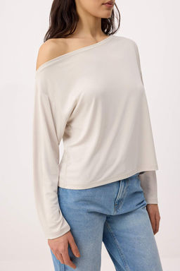 Antrasit Modall? More Sustainable Kay?k Yaka Relaxed/Rahat Kesim Orme Bluz TWOAW25BZ00282 - Trendyolmilla фото 27