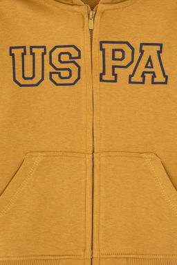 Erkek _ocuk Hardal Fermuarl_ Kap__onlu Sweatshirt - U.s. polo assn фото 3