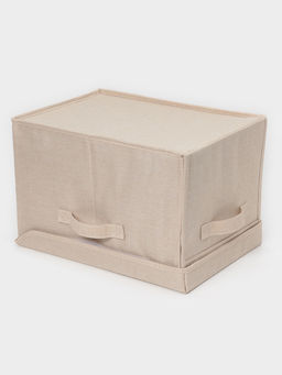 Короб стеллажный с крышкой LaDо́m, 38×26×24 см, бежевый, материал батист