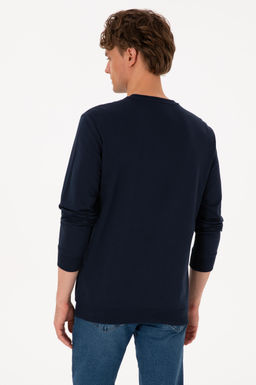Erkek Bisiklet Yaka Regular Fit Lacivert Sweatshirt - U.s. polo assn фото 5