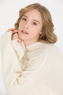 U. S. Polo Assn Женское трикотажное платье кремового меланжевого цвета - U.s. polo assn фото 2