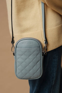 Сумка кожаная Azaro 30832 сер.небо