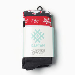 Цена за 2 шт. Колготки детские KAFTAN "New Year" 92-98 см, серый