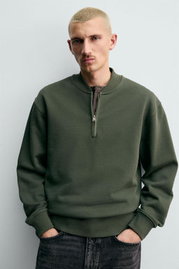 QUARTER-ZIP SWEATSHIRT - Zara фото 5
