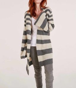 Кардиган, серо-белый