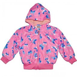 Куртка-ветровка детская с подкладкой "Бабочка" (розовый)