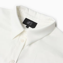 Блузка женская шелковая MIST plus-size, размер 58, молочная