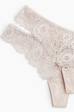 Pack de 2 bragas thong de encaje - H&m фото 3
