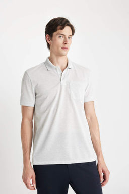New Regular Fit K?sa Kollu Basic Duz Polo Tisort - Defacto фото 10