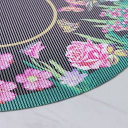 Набор салфеток сервировочных Доляна Роуз, d=38 см, 4 шт, цвет зелёный  фото 12