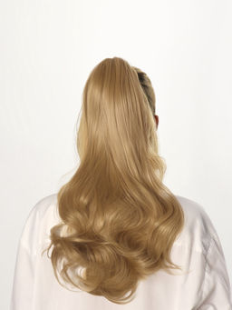 Хвост накладной, волнистый волос, на крабе, 40(±5) см, 150 г, блонд(#HTY22)