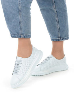 05-PDXL141-2 LT. BLUE Кроссовки женские (натуральная кожа)