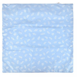 Наперник пуходержащий 60х60см Перышко на голубом, тик смесовый 135г/м2 (хлопок 80%, полиэстер 20%), на молнии, упаковка ПП 22х30см, Домашняя мода (Россия)  фото 6