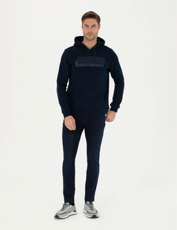 Lacivert Regular Fit Kap__onlu Sweatshirt - Pierre cardin фото 4