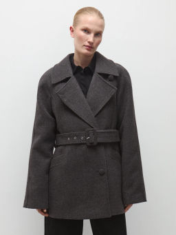 Полупальто с поясом ZR2609102243-39 / Zarina  фото 4