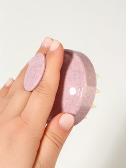 Щётка-массажёр для мытья головы, 7.5×7.5×6.5 см, розовая