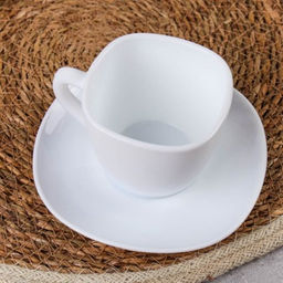 Чайный набор 12 предметов 250 мл белый квадратная форма А / FXB220/FBD220-6A (WHITE ) /уп.8/ картон - Галеонтрейд фото 8