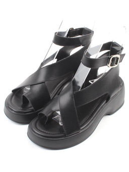 08-XT148-011 BLACK Босоножки женские (натуральная кожа)