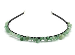 Ободок для волос с авантюрином зеленым