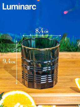 Стакан низкий ДАЛЛАС ЛОНДОН ТОПАЗ ГОЛД 2шт 300мл - Luminarc фото 3