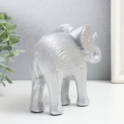 Фигурка полистоун «Серебристый слон, слои », 16×7×13.5 см