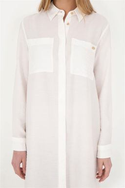 Женское тканое платье цвета экрю - U.s. polo assn фото 6