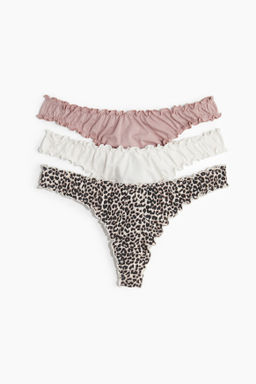 Pack de 3 bragas thong con ribete sobrehilado - H&m фото 4
