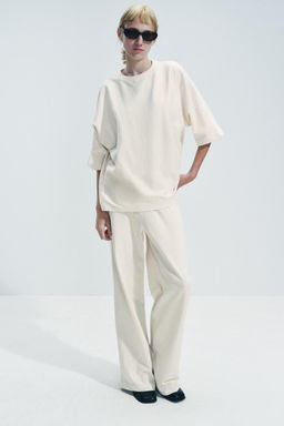 COTTON STRAIGHT-LEG TROUSERS - Zara фото 2