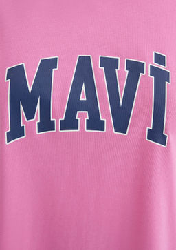 Mavi Logo Bask?l? Pembe Tisort  фото 7