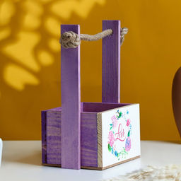 Кашпо деревянное, 15128.5(25) см Пауль и Любовь. Love в цветочках, с принтом - Дарим красиво фото 2