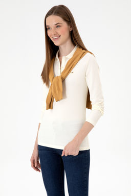 Kad_n BEYAZ Basic Sweatshirt Sepette S_rpriz _ndirim - U.s. polo assn фото 10