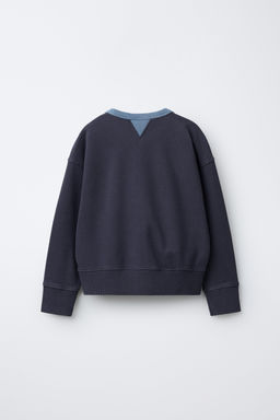 SWEATSHIRT WITH CONTRAST NECK AND CUT-OUTS - Zara фото 2